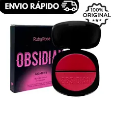 Blush Duo Cintilante Gemini Compacto/Cremoso OBSIDIAN BY RUBY ROSE HB1000