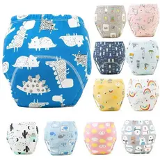 Kit 3/5 Calcinhas Infantil De Algodão Para Desfralde Com Camada Absorvente Confortável Estampa Fofa
