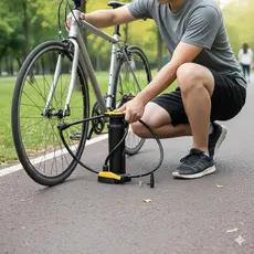 Bomba Ar Pedal Inflador Com Válvulas de Encher Rápido Fácil Pneu Bicicleta Bolas Colchão Boias Sem Esforço Portatil