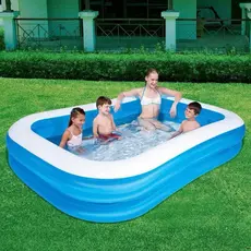 Piscina Inflavel Retangular Nautika 778 Litros Grande Capacidade Resistente Facil Montagem Lazer Familiar