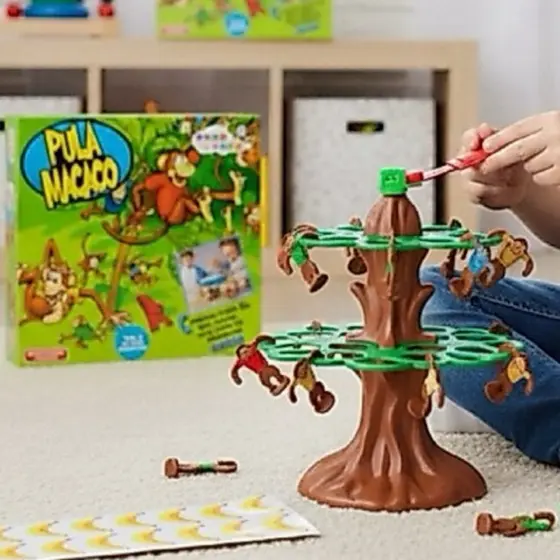 Brinquedo Infantil Pula Macaco Jogo Divertido Interativo Equilibrio Crianças