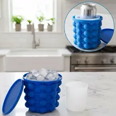 Balde de Gelo de Silicone Térmico Flexível 14x15cm Cooler Geleira Forma de Gelo