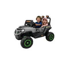 Carrinho Eletrico Infantil Jipe Force Design Robusto Seguro Diversao Garantida Cinza