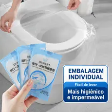 kit100/50 Protetor descartável plástico para assento sanitário