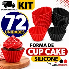 CONJUNTO DE FORMA DE SILICONE DE CAPCAKE PERFEITOS PARA PREPARAR SEUS BOLOS E SOBREMESAS
