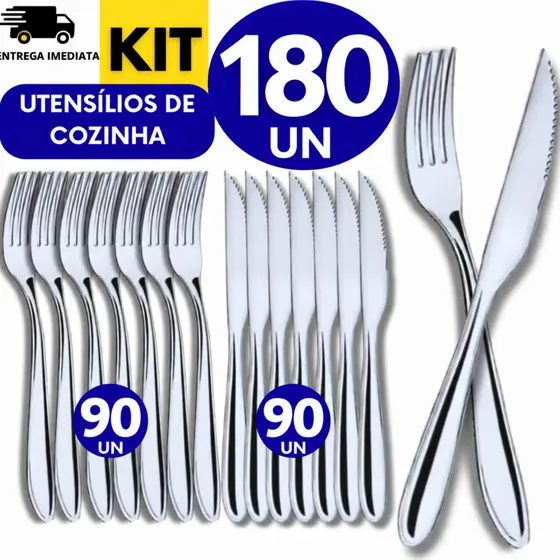 KIT CONJUNTO DE Kit Talheres Inox Super Resistente Não Enferruja