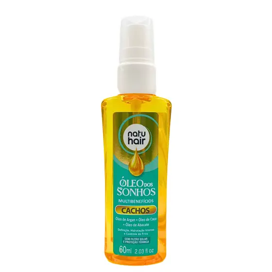 Óleo dos Sonhos Cachos NatuHair 60ml  Definição + Hidratação + Anti Frizz + Brilho