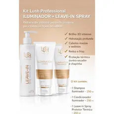Kit Lush Professional Iluminador foi desenvolvido para proporcionar hidratação profunda brilho