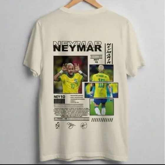 Camiseta Neymar Jr 100% algodão unissex camisa menino ney10