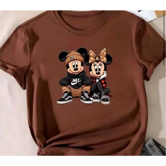 CAMISETA MICKEY, CAMISETA MINNIE, MICKEY MOUSE, MINNIE MOUSE, CASAL MICKEY E MINNIE, CAMISETA ESTILOSA, CAMISETA BÁSICA,