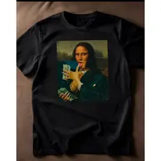 CAMISETA MONALISA, MONA LISA, MONALISA MONEY, MONEY, DÓLAR, DINHEIRO, LUXO, RIQUEZA, ESTILO URBANO, STREETWEAR, MODA STR