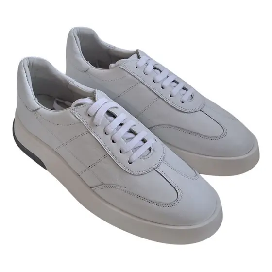 Tênis Sapato Couro Legitimo Sneaker Wizzor Spark Branco