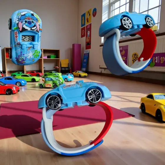 Relógio Infantil Digital com formato de carro modelo lilo stich moda infantil