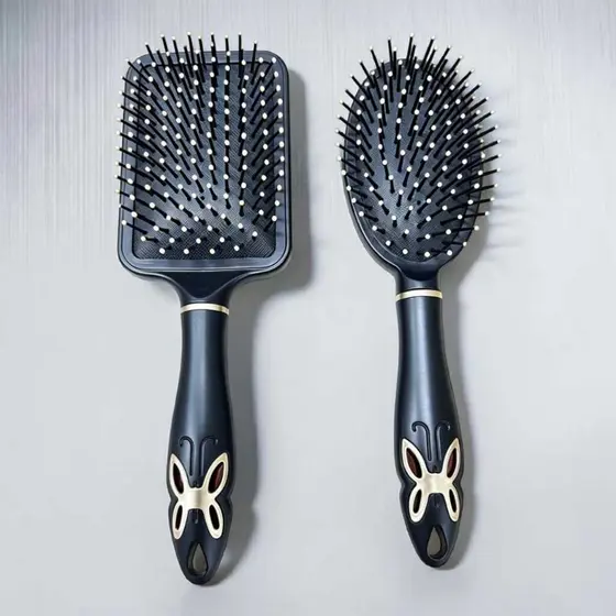 Escova De Cabelo Profissional Leve e Macia Almofadada Raquete e Oval Pente de Pentear