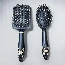 Escova De Cabelo Profissional Leve e Macia Almofadada Raquete e Oval Pente de Pentear