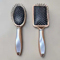 Escova De Cabelo Profissional Pente de Pentear almofadada com cerdas macias oval e raquete