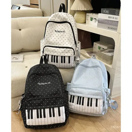 Mochila Feminina de Nylon com Design Fashion, Bolsa Escolar para Meninas, Mochilas de Viagem de Grande Capacidade