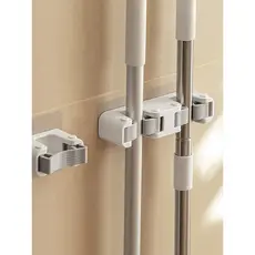 Suporte para esfregão sem perfuração, clipe para esfregão, gancho para vaso sanitário, Universal, fixo, ferramenta útil,