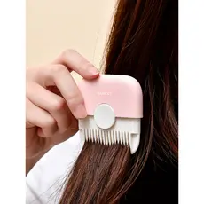 Liberação Pente portátil dois em um para aparar cabelo, garfo dividido, franja, cabelo, cauda, corte de cabelo, desbaste