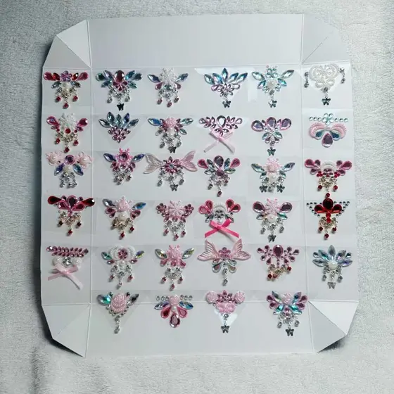 Crianças pintura Facial Boutique pingente sobrancelha adesivos artesanais diy jóias antigas rosa palco maquiagem jardim