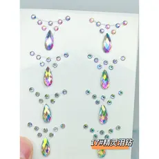 Adesivos de sobrancelha de olho strass maquiagem Hanfu maquiagem testa Huatian crianças palco maquiagem rosto adesivos i