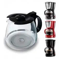 Jarra de Reposição Para Cafeteira Mondial Dolce Arome Inox 18 Xicaras ,Cor Preta , Vidro Reforçado 600ml