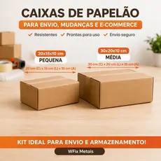 Kit Caixas de Papelão E-commerce Multiuso Embalagem Produtos Correios 10 ou 20Unds 20x15x10 e 30x20x10