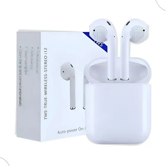 Fone Tws Bluetooth 5.3 Touch Stereo Auto Power Branco