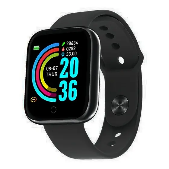 Relogio Inteligente Smartwatch D20 Bluetooth Monitor Saúde Cor Da Caixa Preto