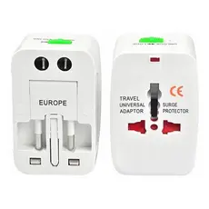 Tomada adaptador Universal Lualtek 4 Pinos Usb Americano