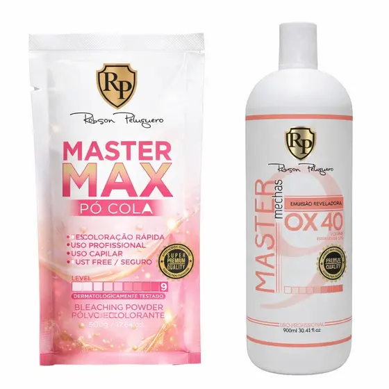 Kit Descoloração Pó Cola Descolorante 500gr + Ox 40 Robson Peluquero