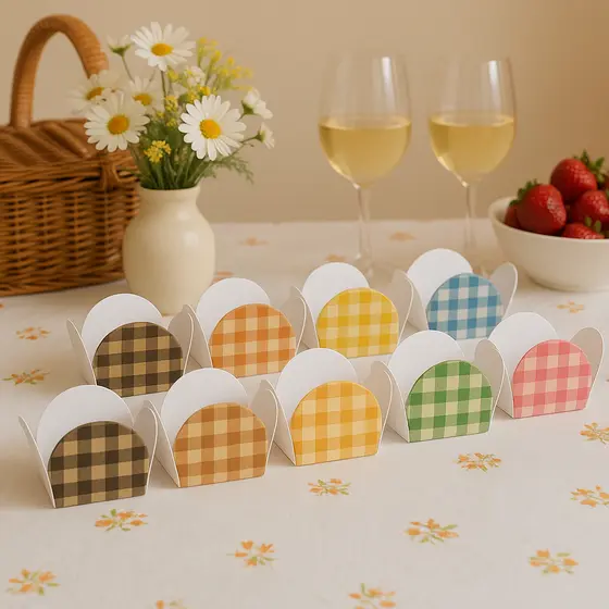 kit Forminha Estampa Xadrez – Decoração para Festa Infantil - varias cores l pronta entrega