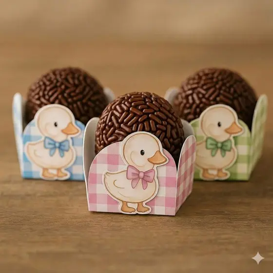 Forminha patinhos para doces - festa personalizada - envio rápido