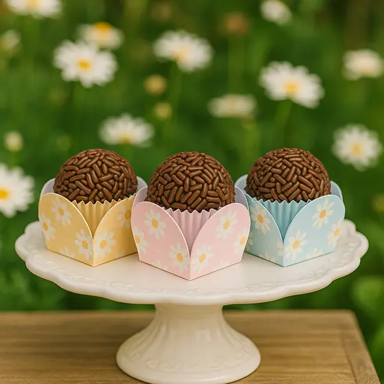 Forminha Margarida para Doces – Floral Delicado – Festa Jardim Encantado