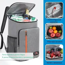 Mochila Térmica Cooler 23L Impermeável Portátil para Uso Diário e Piquenique