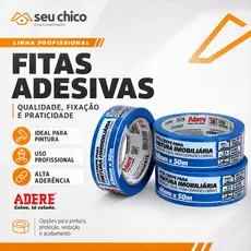 Fita Crepe Azul Neon ADERE Pintura Imobiliária Parede Larga e Fina Tinta Pintura Parede