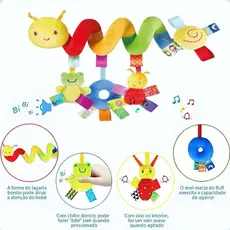 Móbile Sensorial em Formato de Centopeia diversão para o seu bebê desde os primeiros dias!
