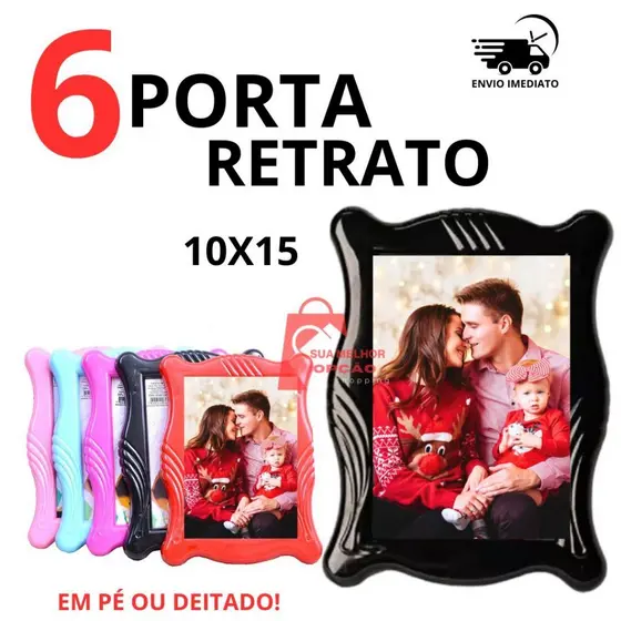 kit 6 Portas Retrato Colorido de Pastico Com Acetato Para Lembrancinha Decoração Formatura