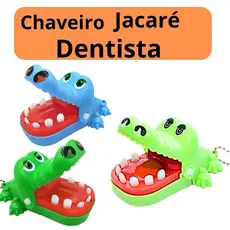 Mini Crocodilo Jacaré Dentista Chaveiro Divertido Aperta os Dente
