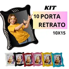 10 Porta Retrato 10x15 plástico Colorido Com Acetato Sortido Lindo para Festa e Decoração....