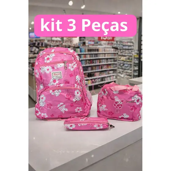 Mochila Escolar Grande Capacidade Costas Juvenil Feminina Escolar Passeio Resistente  Impermeável