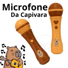 Microfone de Brinquedo da Capivara toca e Sai o som real da Voz