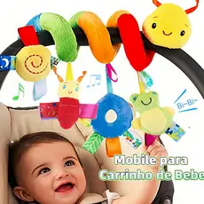Mobile Centopeia Colorido em Pelucia Ant Alergico Para Carrinho Berço Bebe Conforto