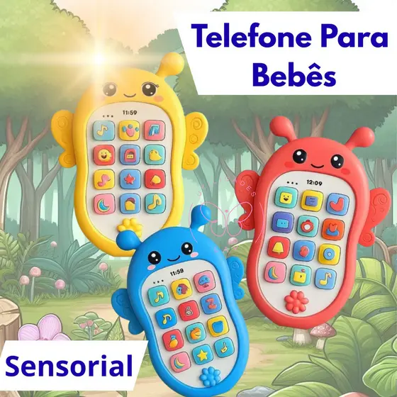 Brinquedo De Celular Telefone Mordedor Para Bebe Musical De Infantil Toca ao Apertar Envio Sortido