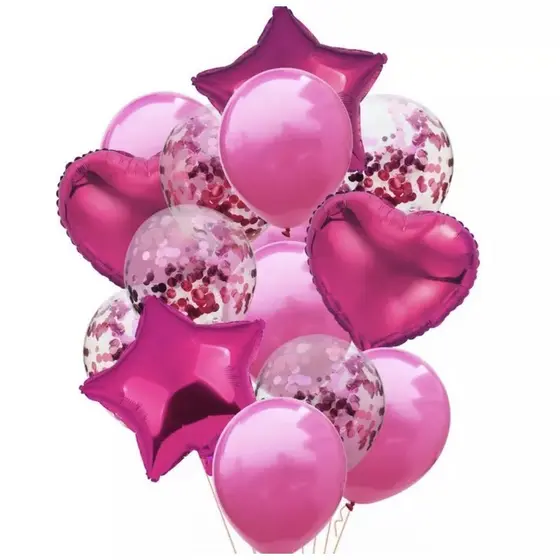 Buquê de balão Metalizado Coaracão Pink