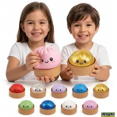Squishy Bolinho Glitter Raro Tik Tok Cor Surpresa Original - Brinquedo Antiestresse Sensorial