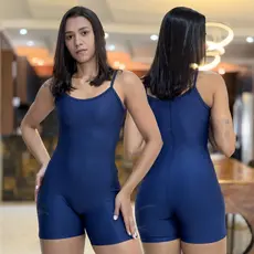Macaquinho Academia Feminino Macacão Fitness com Modelador com Zero Transparência