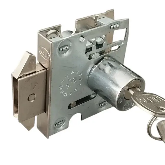 Fechadura cilindro para porta de correr de vidro blindex, HELA.