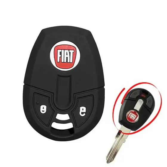 Controle de Silicone Macio Positron com Cabeça Oca Fiat Preto com 2 Botões CQGW