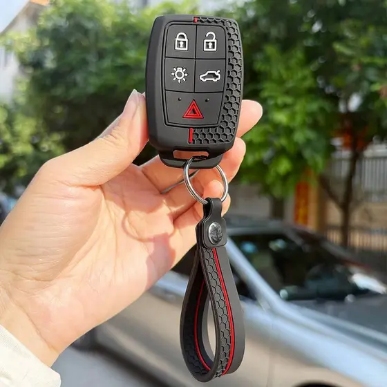 Chaveiro de Silicone Macio para Volvo S40 V50 C30 XC90 B50 C70 D5 V50 V70 S60, Acessório Protetor para Chave AOJH